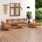 8-tlg. Garten-Lounge-Set Honigbraun Massivholz Kiefer 8-tlg. Garten-Lounge-Set Honigbraun Massivholz Kiefer
