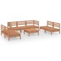 8-tlg. Garten-Lounge-Set Honigbraun Massivholz Kiefer 8-tlg. Garten-Lounge-Set Honigbraun Massivholz Kiefer