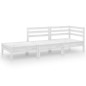 3-tlg. Garten-Lounge-Set Weiß Massivholz Kiefer 3-tlg. Garten-Lounge-Set Weiß Massivholz Kiefer