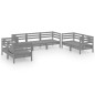vidaXL 7-tlg. Garten-Lounge-Set Grau Massivholz Kiefer vidaXL 7-tlg. Garten-Lounge-Set Grau Massivholz Kiefer