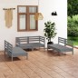 vidaXL 6-tlg. Garten-Lounge-Set Grau Massivholz Kiefer vidaXL 6-tlg. Garten-Lounge-Set Grau Massivholz Kiefer