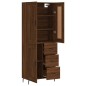 Highboard Braun Eichen-Optik 69,5x34x180 cm Holzwerkstoff Highboard Braun Eichen-Optik 69,5x34x180 cm Holzwerkstoff