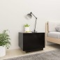 Nachttisch Schwarz 100x35x40 cm Holzwerkstoff Nachttisch Schwarz 100x35x40 cm Holzwerkstoff