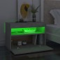 vidaXL Nachttische mit LED-Leuchten 2 Stk. Betongrau 60x35x40 cm vidaXL Nachttische mit LED-Leuchten 2 Stk. Betongrau 60x35x40 cm