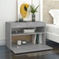 vidaXL Nachttische mit LED-Leuchten 2 Stk. Betongrau 60x35x40 cm vidaXL Nachttische mit LED-Leuchten 2 Stk. Betongrau 60x35x40 cm