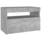 vidaXL Nachttische mit LED-Leuchten 2 Stk. Betongrau 60x35x40 cm vidaXL Nachttische mit LED-Leuchten 2 Stk. Betongrau 60x35x40 cm