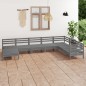 vidaXL 8-tlg. Garten-Lounge-Set Massivholz Kiefer Grau vidaXL 8-tlg. Garten-Lounge-Set Massivholz Kiefer Grau