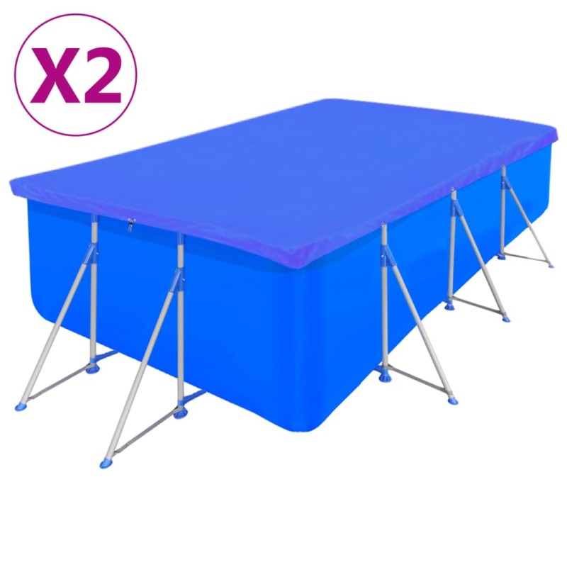 Poolabdeckungen 2 Stk. PE Rechteckig 90 g/m² 394x207 cm Poolabdeckungen 2 Stk. PE Rechteckig 90 g/m² 394x207 cm