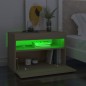 vidaXL Nachttische mit LED-Leuchten 2 Stk. Sonoma-Eiche 60x35x40 cm vidaXL Nachttische mit LED-Leuchten 2 Stk. Sonoma-Eiche 60x35x40 cm
