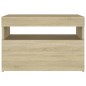 vidaXL Nachttische mit LED-Leuchten 2 Stk. Sonoma-Eiche 60x35x40 cm vidaXL Nachttische mit LED-Leuchten 2 Stk. Sonoma-Eiche 60x35x40 cm