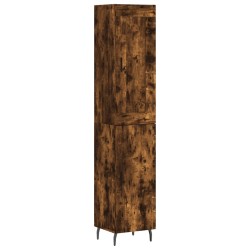 vidaXL Highboard Räuchereiche 34,5x34x180 cm Holzwerkstoff