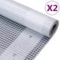 Gitter-Abdeckplanen 2 Stk. 260 g/m² 3x5 m Weiß Gitter-Abdeckplanen 2 Stk. 260 g/m² 3x5 m Weiß