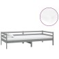 Tagesbett mit Matratze 90x200 cm Grau Kiefer Massivholz Tagesbett mit Matratze 90x200 cm Grau Kiefer Massivholz