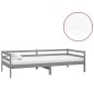 Tagesbett mit Matratze 90x200 cm Grau Kiefer Massivholz Tagesbett mit Matratze 90x200 cm Grau Kiefer Massivholz