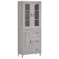 Highboard Grau Sonoma 69,5x34x180 cm Holzwerkstoff Highboard Grau Sonoma 69,5x34x180 cm Holzwerkstoff