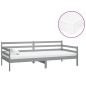 Tagesbett mit Matratze 90x200 cm Grau Kiefer Massivholz Tagesbett mit Matratze 90x200 cm Grau Kiefer Massivholz