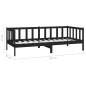 vidaXL Tagesbett mit Matratze 90x200 cm Schwarz Kiefer Massivholz vidaXL Tagesbett mit Matratze 90x200 cm Schwarz Kiefer Massivholz
