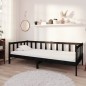 Tagesbett mit Matratze 90x200 cm Schwarz Kiefer Massivholz Tagesbett mit Matratze 90x200 cm Schwarz Kiefer Massivholz