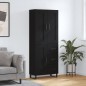 Highboard Schwarz 69,5x34x180 cm Holzwerkstoff Highboard Schwarz 69,5x34x180 cm Holzwerkstoff