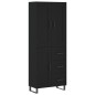 Highboard Schwarz 69,5x34x180 cm Holzwerkstoff Highboard Schwarz 69,5x34x180 cm Holzwerkstoff