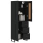 Highboard Schwarz 69,5x34x180 cm Holzwerkstoff Highboard Schwarz 69,5x34x180 cm Holzwerkstoff