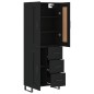 Highboard Schwarz 69,5x34x180 cm Holzwerkstoff Highboard Schwarz 69,5x34x180 cm Holzwerkstoff