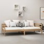 vidaXL Tagesbett mit Matratze 90x200 cm Honigbraun Massivholz Kiefer