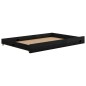 Tagesbett mit Schubladen 90x200 cm Schwarz Massivholz Kiefer Tagesbett mit Schubladen 90x200 cm Schwarz Massivholz Kiefer