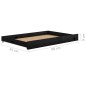 Tagesbett mit Schubladen 90x200 cm Schwarz Massivholz Kiefer Tagesbett mit Schubladen 90x200 cm Schwarz Massivholz Kiefer