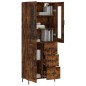 Highboard Räuchereiche 69,5x34x180 cm Holzwerkstoff Highboard Räuchereiche 69,5x34x180 cm Holzwerkstoff