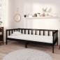 Tagesbett mit Matratze 90x200 cm Schwarz Kiefer Massivholz Tagesbett mit Matratze 90x200 cm Schwarz Kiefer Massivholz
