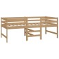Mittelhohes Bett mit Matratze Honigbraun 90x200 cm Massivholz Kiefer Mittelhohes Bett mit Matratze Honigbraun 90x200 cm Massivholz Kiefer