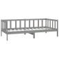 vidaXL Tagesbett mit Matratze 90x200 cm Grau Kiefer Massivholz vidaXL Tagesbett mit Matratze 90x200 cm Grau Kiefer Massivholz