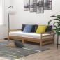 Ausziehbares Tagesbett 2x(90x200) Honigbraun Massivholz Kiefer Ausziehbares Tagesbett 2x(90x200) Honigbraun Massivholz Kiefer