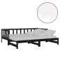 vidaXL Ausziehbares Tagesbett 2x(90x200) cm Schwarz Massivholz Kiefer vidaXL Ausziehbares Tagesbett 2x(90x200) cm Schwarz Massivholz Kiefer