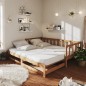Ausziehbares Tagesbett 2x(90x200) Honigbraun Massivholz Kiefer Ausziehbares Tagesbett 2x(90x200) Honigbraun Massivholz Kiefer