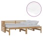 Ausziehbares Tagesbett 2x(90x200) Honigbraun Massivholz Kiefer Ausziehbares Tagesbett 2x(90x200) Honigbraun Massivholz Kiefer