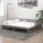 vidaXL Ausziehbares Tagesbett 2x(90x200) cm Grau Massivholz Kiefer vidaXL Ausziehbares Tagesbett 2x(90x200) cm Grau Massivholz Kiefer
