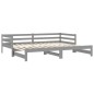 vidaXL Ausziehbares Tagesbett 2x(90x200) cm Grau Massivholz Kiefer vidaXL Ausziehbares Tagesbett 2x(90x200) cm Grau Massivholz Kiefer