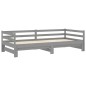 vidaXL Ausziehbares Tagesbett 2x(90x200) cm Grau Massivholz Kiefer vidaXL Ausziehbares Tagesbett 2x(90x200) cm Grau Massivholz Kiefer