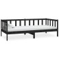 vidaXL Tagesbett mit Matratze 90x200 cm Schwarz Kiefer Massivholz vidaXL Tagesbett mit Matratze 90x200 cm Schwarz Kiefer Massivholz