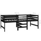 vidaXL Mittelhohes Bett mit Matratze Schwarz 90x200 cm Massivholz Kiefer vidaXL Mittelhohes Bett mit Matratze Schwarz 90x200 cm Massivholz Kiefer