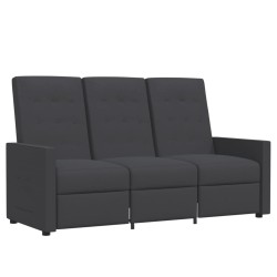 Relaxsofa 3-Sitzer Dunkelgrau Stoff