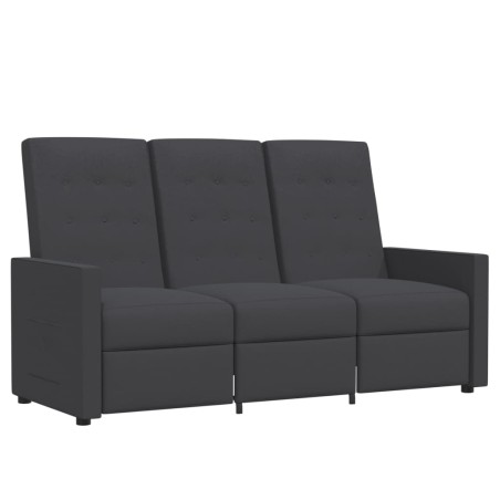 Relaxsofa 3-Sitzer Dunkelgrau Stoff