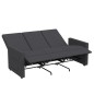 Relaxsofa 3-Sitzer Dunkelgrau Stoff Relaxsofa 3-Sitzer Dunkelgrau Stoff