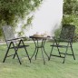 3-tlg. Garten-Essgruppe Streckgitter Anthrazit 3-tlg. Garten-Essgruppe Streckgitter Anthrazit