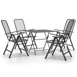 vidaXL 5-tlg. Garten-Essgruppe Streckmetall Anthrazit