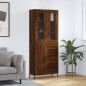 Highboard Braun Eichen-Optik 69,5x34x180 cm Holzwerkstoff Highboard Braun Eichen-Optik 69,5x34x180 cm Holzwerkstoff