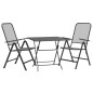 3-tlg. Garten-Essgruppe Streckgitter Anthrazit 3-tlg. Garten-Essgruppe Streckgitter Anthrazit
