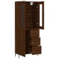 Highboard Braun Eichen-Optik 69,5x34x180 cm Holzwerkstoff Highboard Braun Eichen-Optik 69,5x34x180 cm Holzwerkstoff
